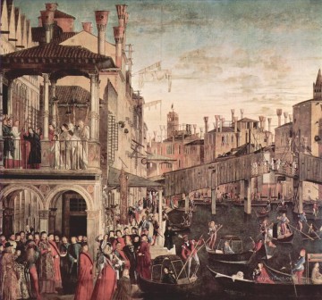Vittore Carpaccio Milagro de la Reliquia de la Cruz en el Ponte di Rialto Pinturas al óleo
